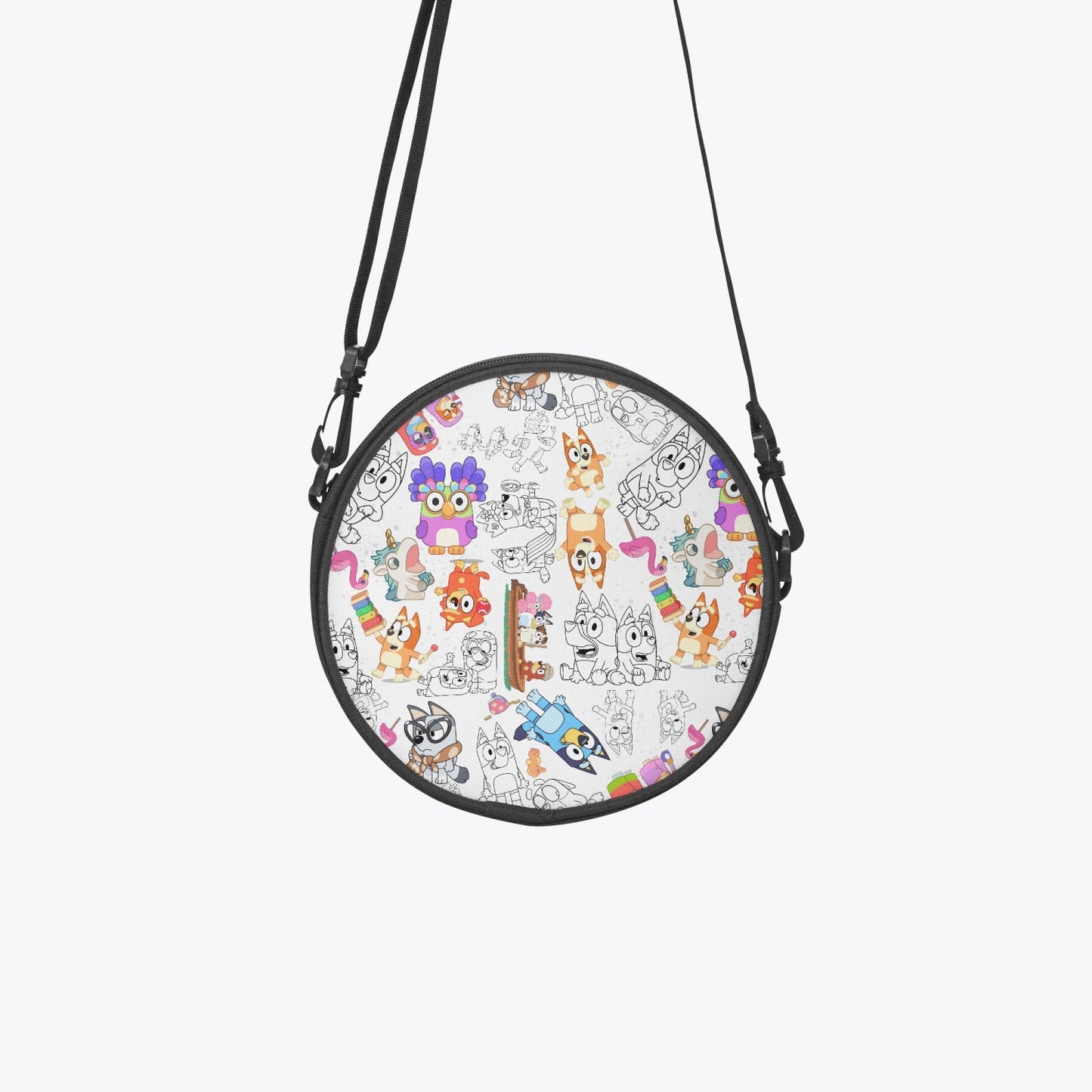 Bluey Round Satchel Bag Bluey Crossbody Purse Kids Mama Purse Kids Bluey Purse