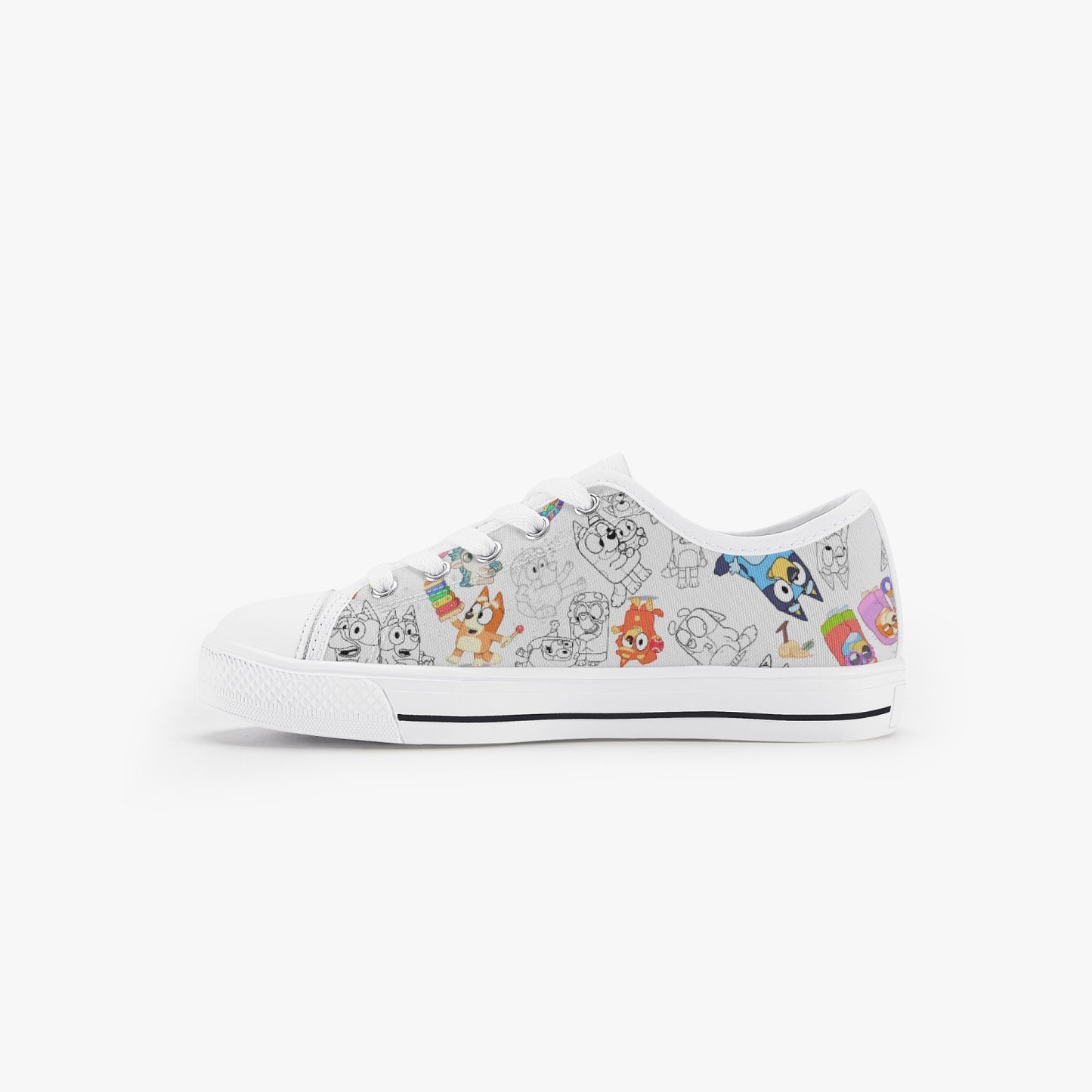 Bluey Janet Rita Shoes Bingo Kids Kicks Grannies Kid’s Low-Top Canvas Shoes